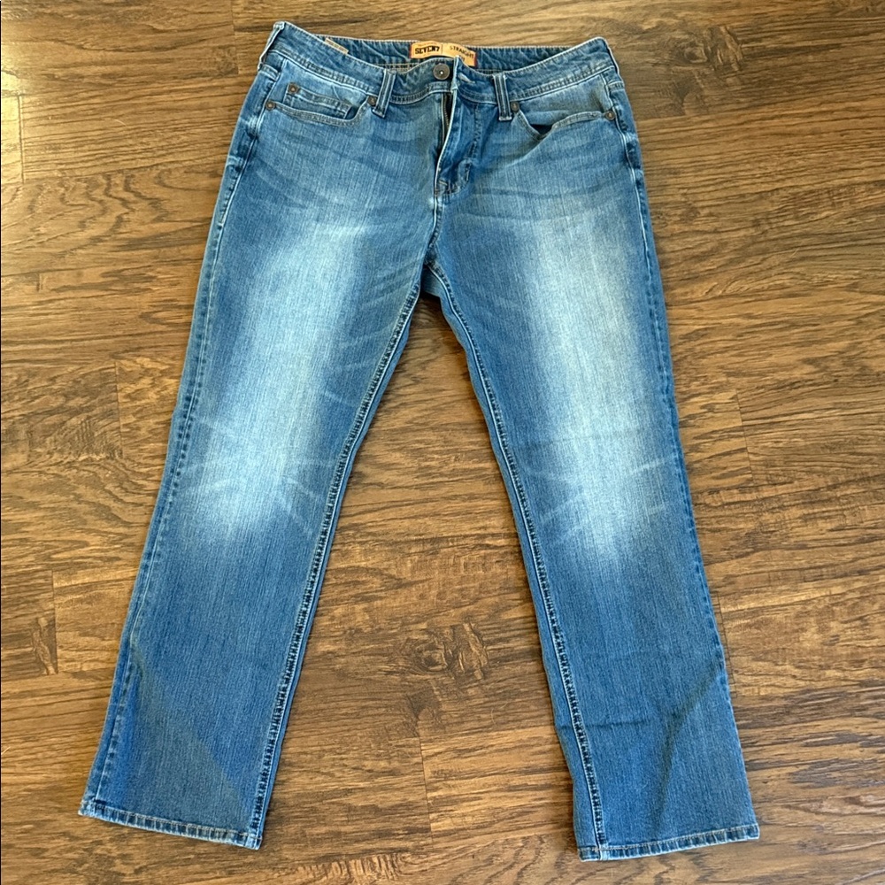Seven Classic Straight Fit Blue Jeans